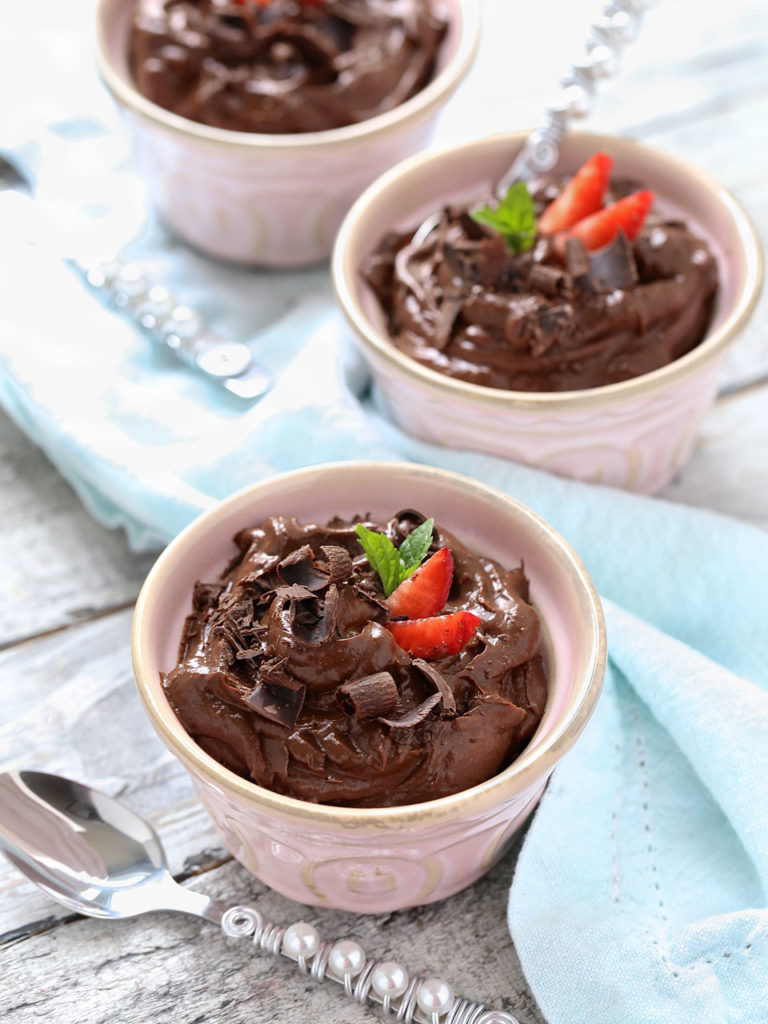 bowl of chocolate pudding