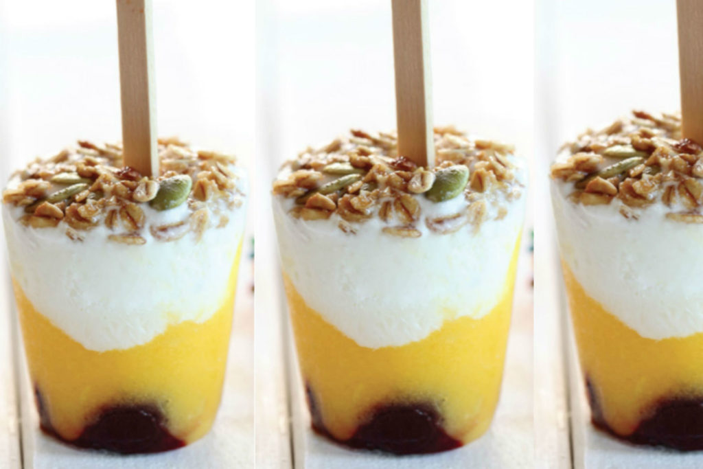 breakfast pops topped with granola