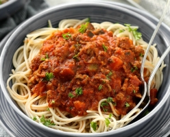 Beef and italian sausage bolognese recipe 200 - excerpt: yum & yummer