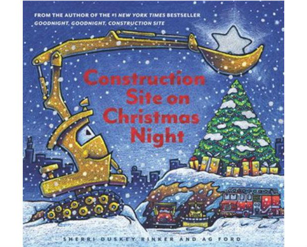 Holiday books for kids construction site on christmas night
