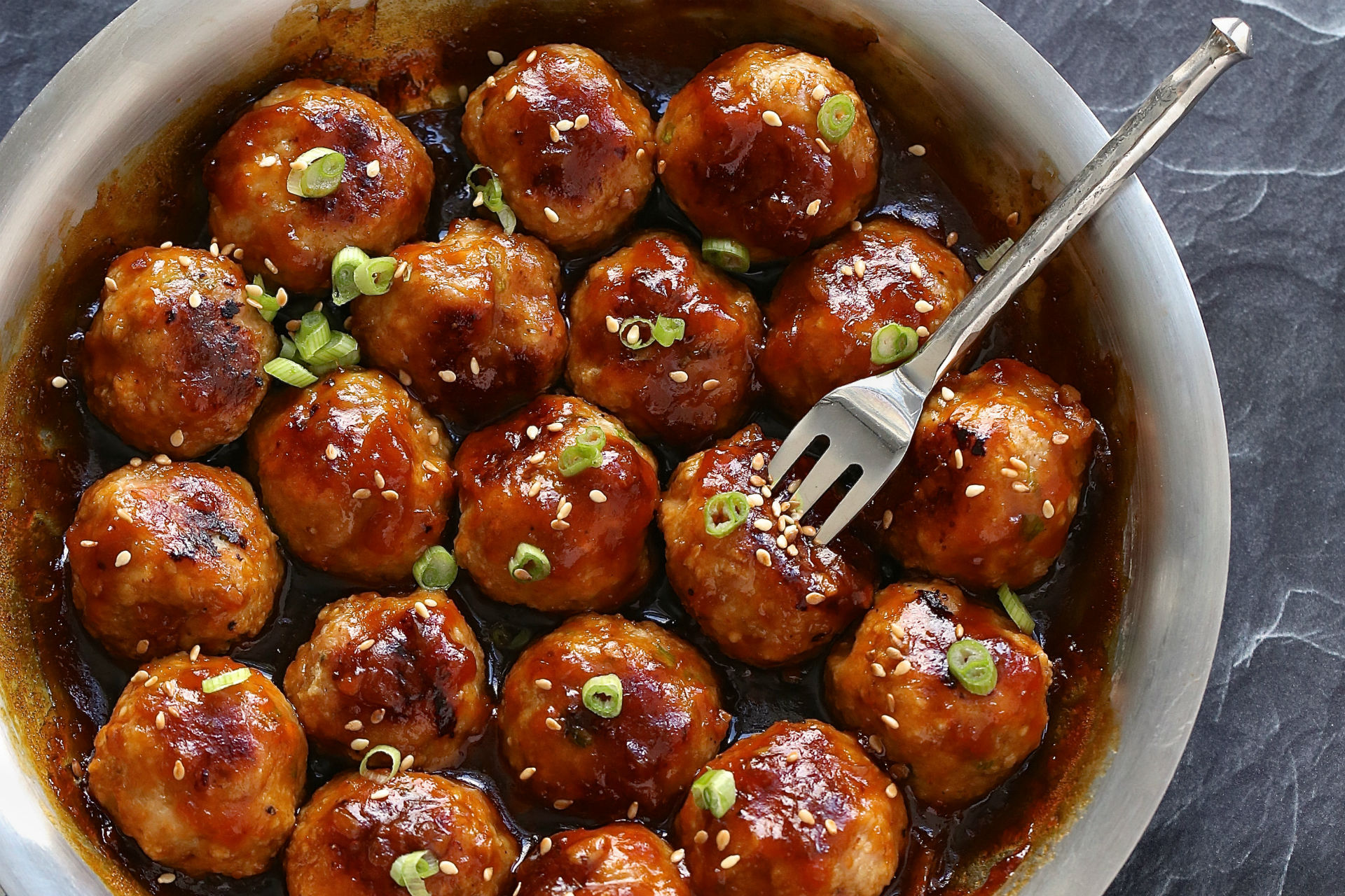 meatballs in a tangy glaze