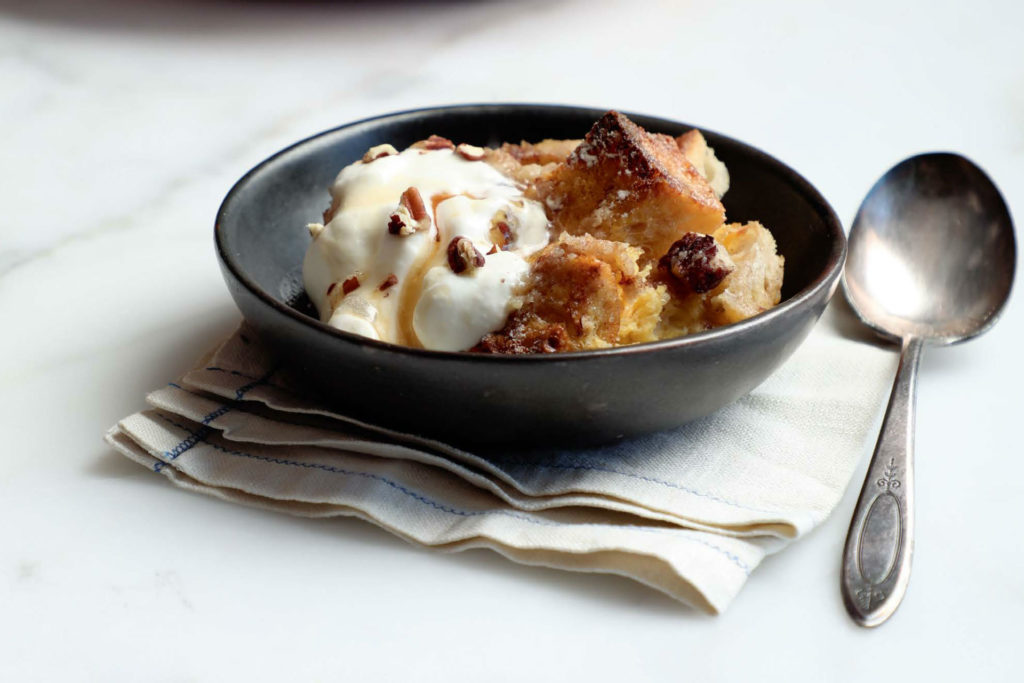 french toast casserole in a dish