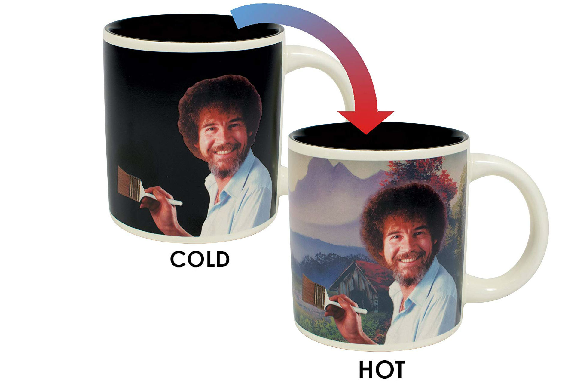 Bob Ross heat changing mug