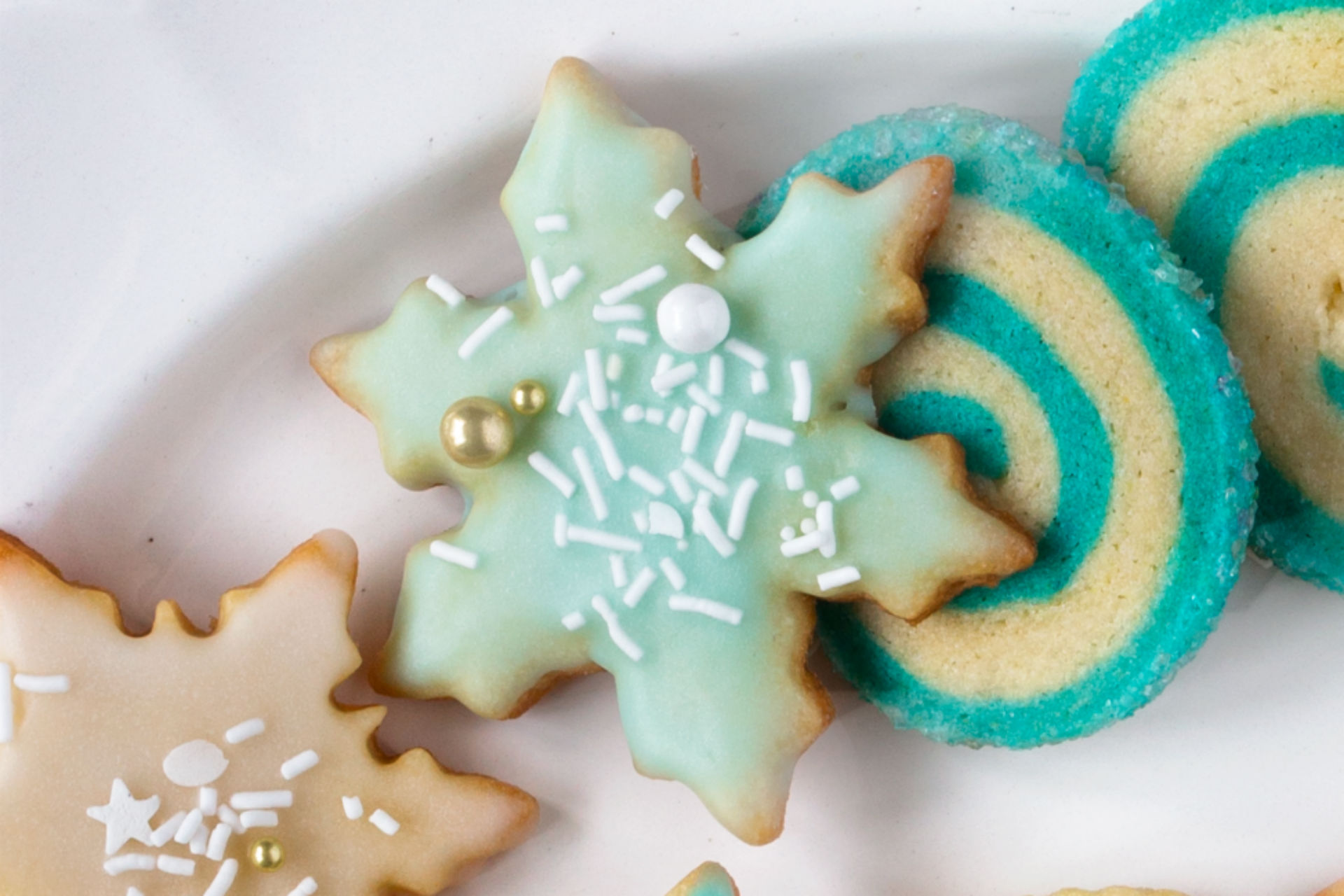 Lemon-Glazed Snowflake Cookies