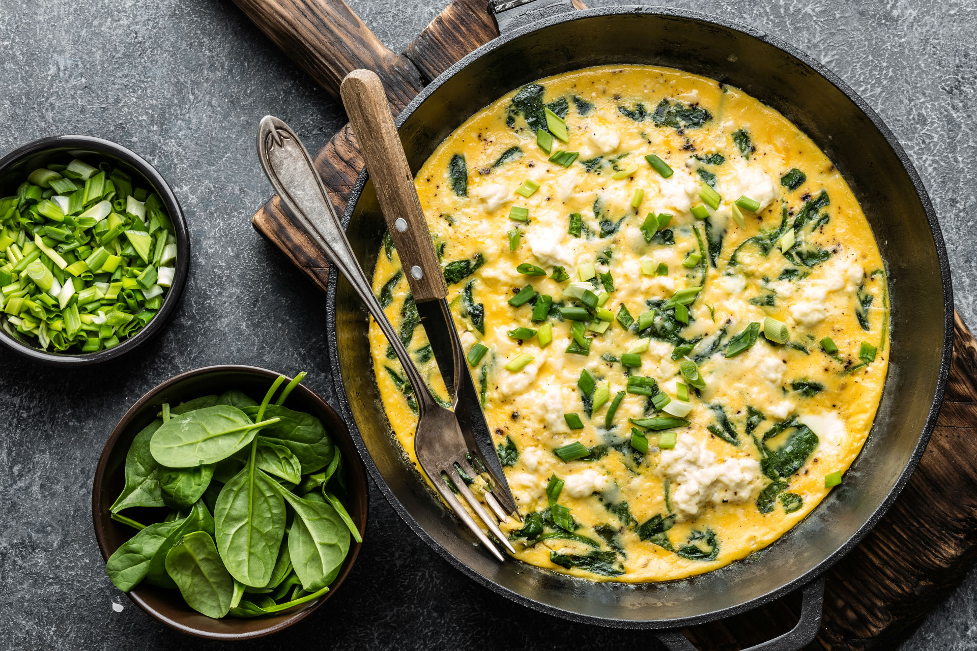 frittata with greens