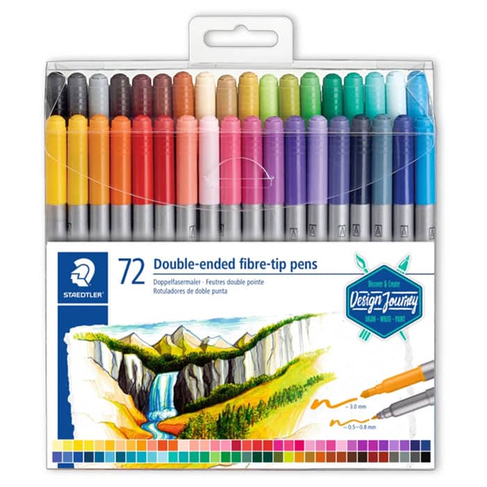 Staedtler 72-pack double-ended fibre tip pens - parents canada